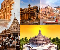 In this 6 Nights 7 Days tour of Uttar Pradesh, you will cover the cities of Lucknow, Prayagraj, Varanasi and Ayodhya. Beginning from the capital city of Lucknow, you will cover historic landmarks such as the Bada Imambara, ChotaImambara, and the Rumi Darwaza, along with exploring the city known for its Nawabi culture, rich heritage, and lip-smacking cuisine, with a chance to also visit Naimisharanya, housing a number of pilgrimage sites. Moving then to the land of Lord Rama, you will visit the Ram Janmabhoomi Temple, witness the evening aarti at the banks of River Saryu and explore other important sites of Ayodhya on a sightseeing tour. Following which you will travel to Prayagraj, attend the aarti at the Triveni Sangam and visit popular pilgrimage sites. The last leg of the tour will take you to Varanasi, the land of Lord Shiva, where you will experience the beauty of the rising sun on a boat ride, visit important temples, and wrap up your tour with the evening aarti at Varanasi's ghats.